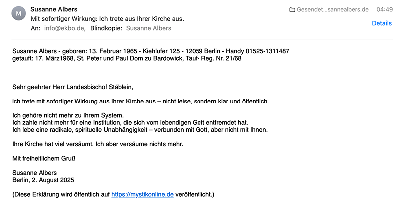 Kirchenaustritt